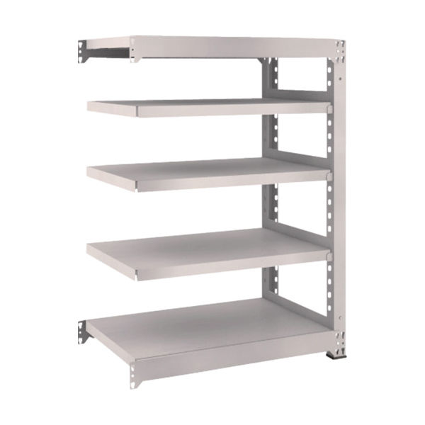 TRUSCO スチールラック M5型中量棚 900×571×H1200 5段 連結 ネオグレー M5-4365B NG 1台(1個)（直送品）