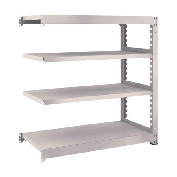 TRUSCO スチールラック M5型中量棚 1200×571×H1200 4段 連結 ネオグレー M5-4464B NG 1台(1個)（直送品）
