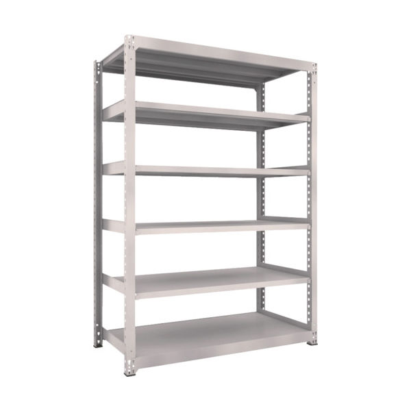 TRUSCO スチールラック M5型中量棚 1500×721×H2100 6段 単体 ネオグレー M5-7576 NG 1台(1個)（直送品）