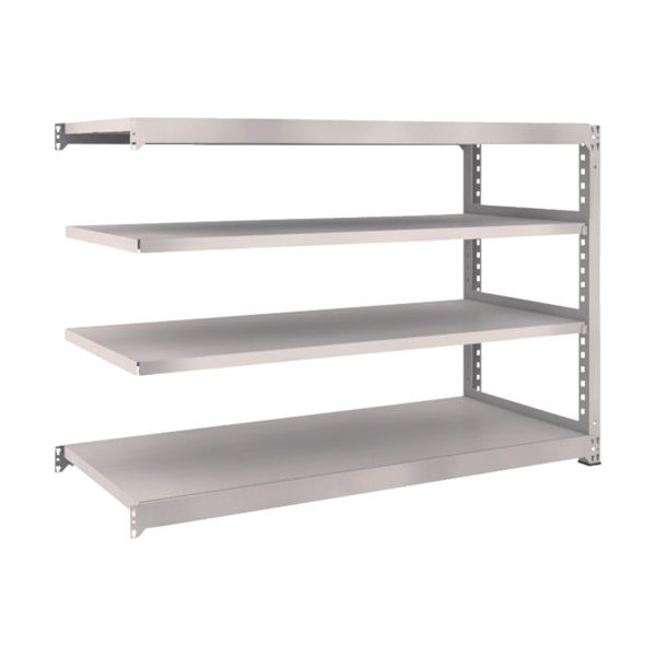 TRUSCO スチールラック M5型中量棚 1800×721×H1200 4段 連結 ネオグレー M5-4674B NG 1台(1個)（直送品）