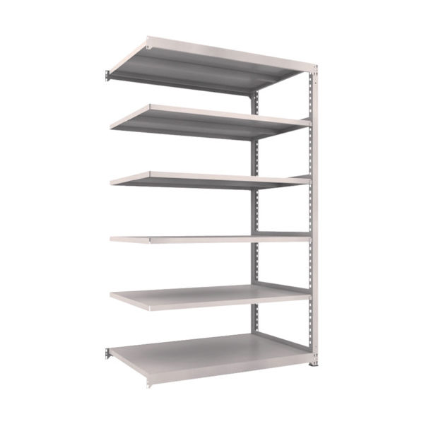 TRUSCO スチールラック M3型中量棚 1500×921×H2400 6段 連結 ネオグレー M3-8596B NG 1セット(1個)（直送品）