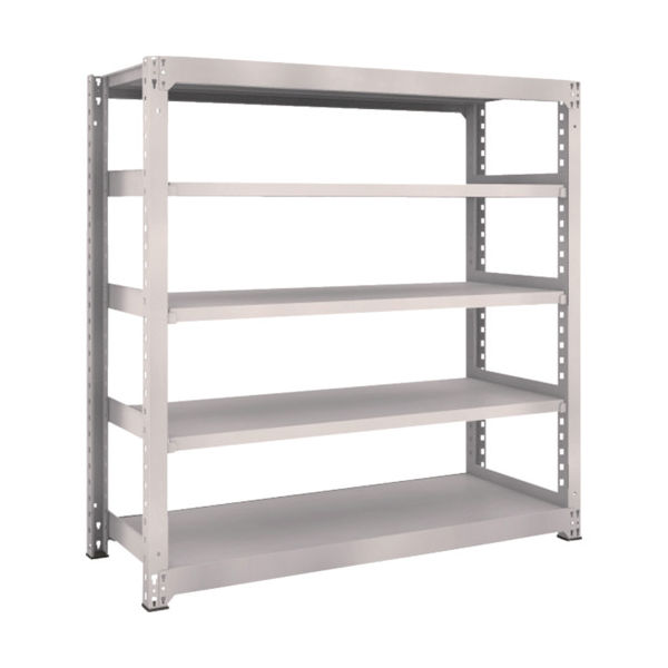 TRUSCO スチールラック M5型中量棚 1500×571×H1500 5段 単体 ネオグレー M5-5565 NG 1台(1個)（直送品）