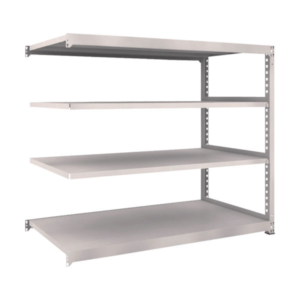 TRUSCO スチールラック M5型中量棚 1800×921×H1500 4段 連結 ネオグレー M5-5694B NG 1台(1個)（直送品）