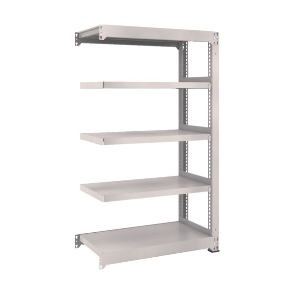 TRUSCO スチールラック M5型中量棚 900×471×H1500 5段 連結 ネオグレー M5-5355B NG 1台(1個)（直送品）