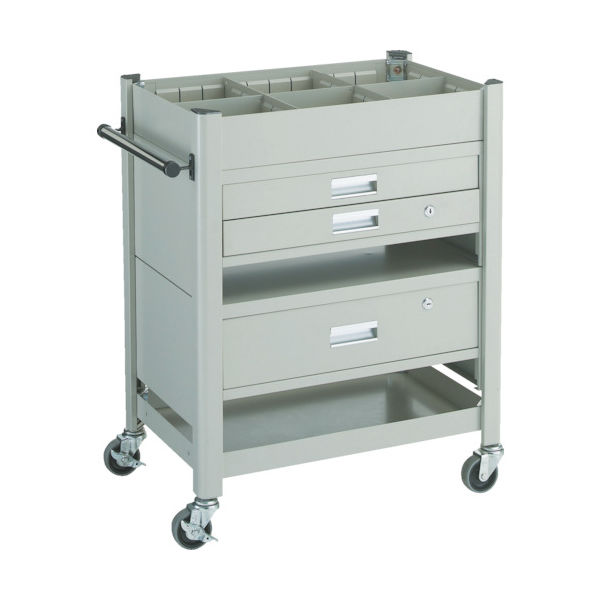 トラスコ中山 TRUSCO コンビネーションワゴン 643X427 引出・仕切板付 TCW-81BDE 1台 304-7504（直送品）