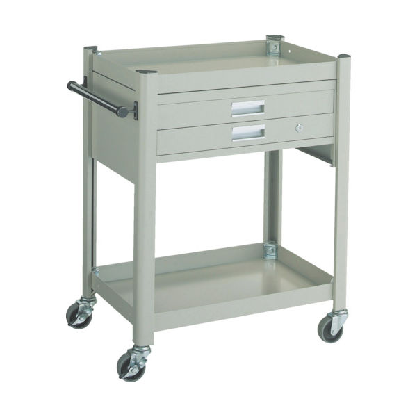 トラスコ中山 TRUSCO コンビネーションワゴン 643X427XH880 2段引出付 TCW-81B1 1台 301-5131（直送品）