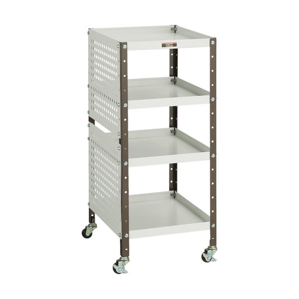 トラスコ中山 TRUSCO V型ツールワゴン 350X420XH798 4段 Pパネル付 VS-1P2 1台 352-5279（直送品）