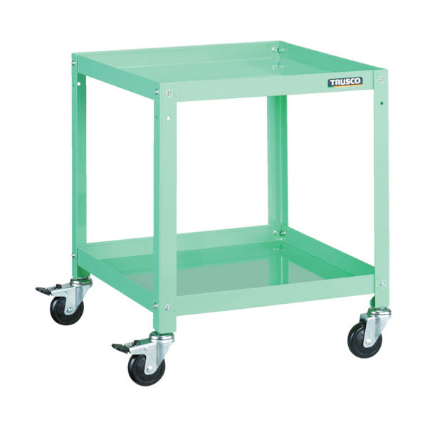 トラスコ中山 TRUSCO ツールワゴン ラビットワゴン 500X500 ゴム車輪 ヤンググリーン RBW-652 YG 1台（直送品）