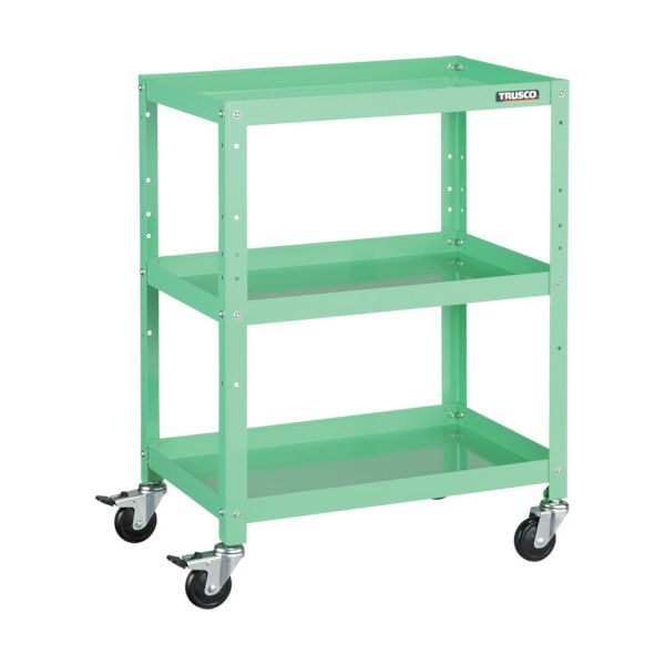 トラスコ中山 TRUSCO ツールワゴン ラビットワゴン 600X400 ゴム車輪 ヤンググリーン RBW-863 YG 1台 366-3477（直送品）