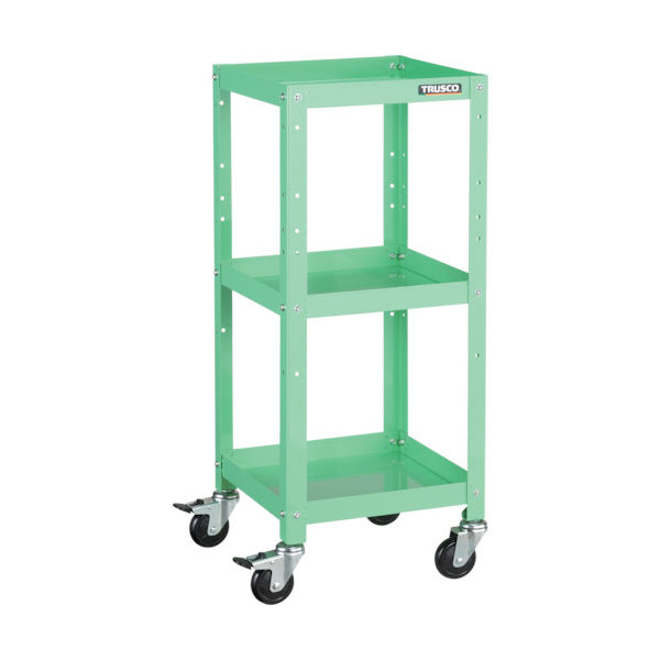 トラスコ中山 TRUSCO ツールワゴン ラビットワゴン 360X360 ゴム車輪 ヤンググリーン RBW-933 YG 1台 366-3591（直送品）