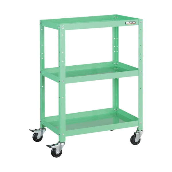トラスコ中山 TRUSCO ツールワゴン ラビットワゴン 600X400 ゴム車輪 ヤンググリーン RBW-963 YG 1台 366-3671（直送品）