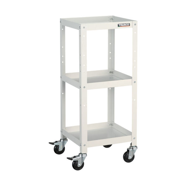 トラスコ中山 TRUSCO ツールワゴン ラビットワゴン 360X360 ゴム車輪 ホワイト RBW-933 W 1台 366-3621（直送品）