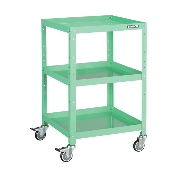 トラスコ中山 TRUSCO ツールワゴン ラビットワゴン 500X500 ウレタン車輪 ヤンググリーン RBW-853U YG 1台 366-3388（直送品）