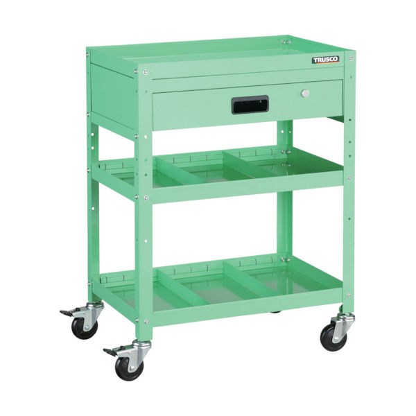 TRUSCO ツールワゴン ラビットワゴン 600X400 引出1段 仕切2段付 ヤンググリーン RBW-863S2V YG 1台（直送品）