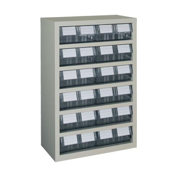 トラスコ中山 TRUSCO 横型バンラックケースM型 592X307XH890 2列6段 TM-46BW 1台 332-4664（直送品）