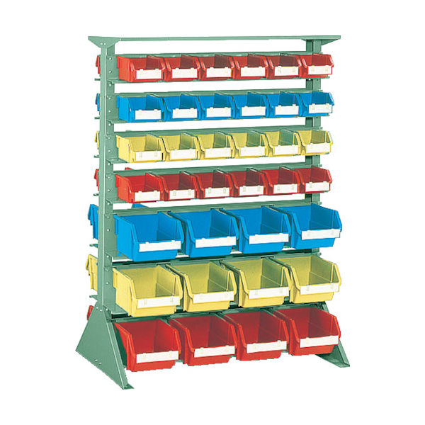 トラスコ中山 TRUSCO 両面重量コンテナラック H1265 T2X48 T5X24 U-1234W 1台(1セット) 501-8773（直送品）