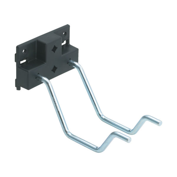 トラスコ中山 TRUSCO パンチングパネル用クランクフック 2本タイプ B型ベース PFB-20W 1個 329-4871（直送品）