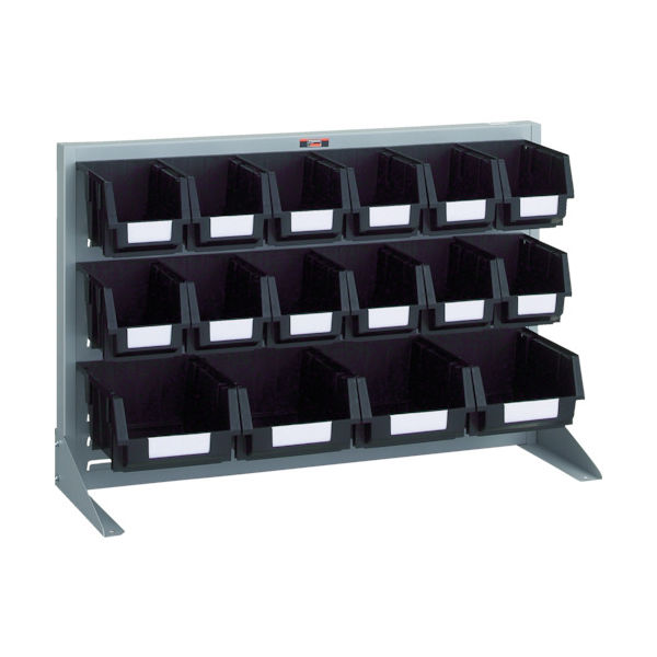 トラスコ中山 TRUSCO 導電性パネルコンテナラック 卓上型 コンテナ中X12 大X4 銀 T-0634N-E SV 1台(1個)（直送品）