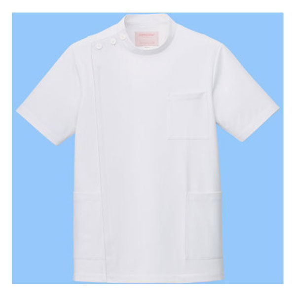 フォーク　男子医務衣（ケーシージャケット）　1010CR-1　ホワイト　M