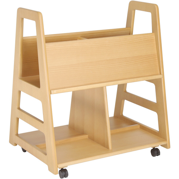 大和屋 フレジー　ブックワゴンL 幅約720×奥行約545×高さ約820mm 1台（取寄品） 大和屋 奥行 545mm 高さ 820mm 720mm