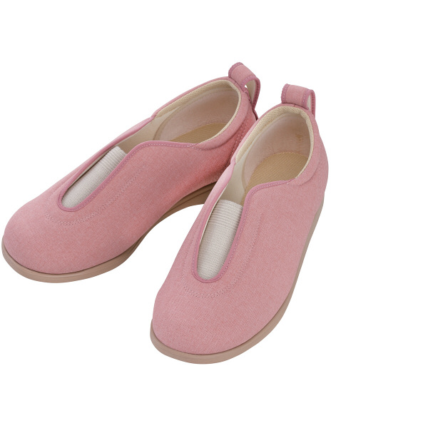 あゆみ 介護靴 1023センターゴムII ピンクS（21.0-21.5cm）両足 施設・院内用（取寄品）