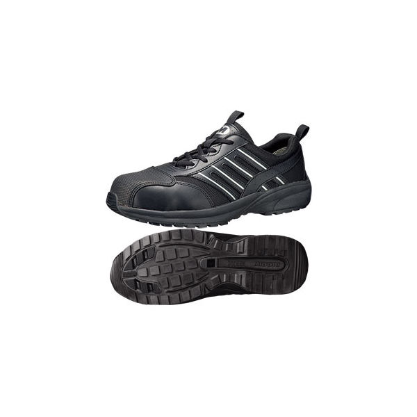 ミドリ安全 JSAA認定 軽量 作業靴 プロスニーカー SL601CAP 22.0cm ブラック 2125042303 1足（直送品）