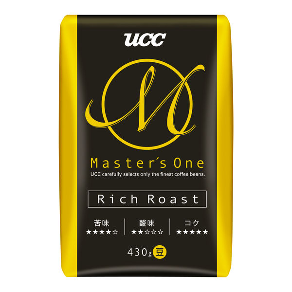 【コーヒー豆】UCC上島珈琲 マスターズワン リッチロースト 1袋（430g）  オリジナル