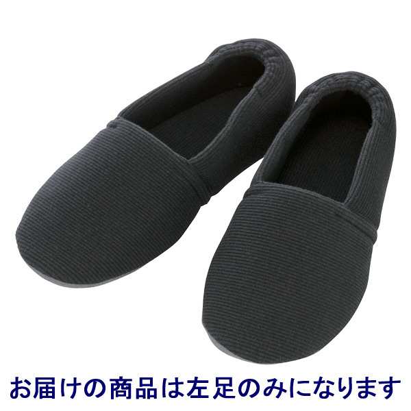 あゆみ 介護靴 2004エスパド ブラックM（22.0-23.0cm）左足 室内用（取寄品）