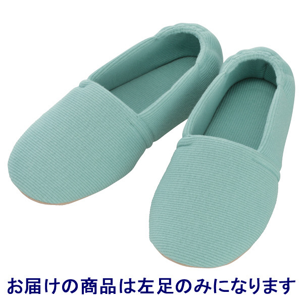 あゆみ 介護靴 2004エスパド グリーンM（22.0-23.0cm）左足 室内用（取寄品）