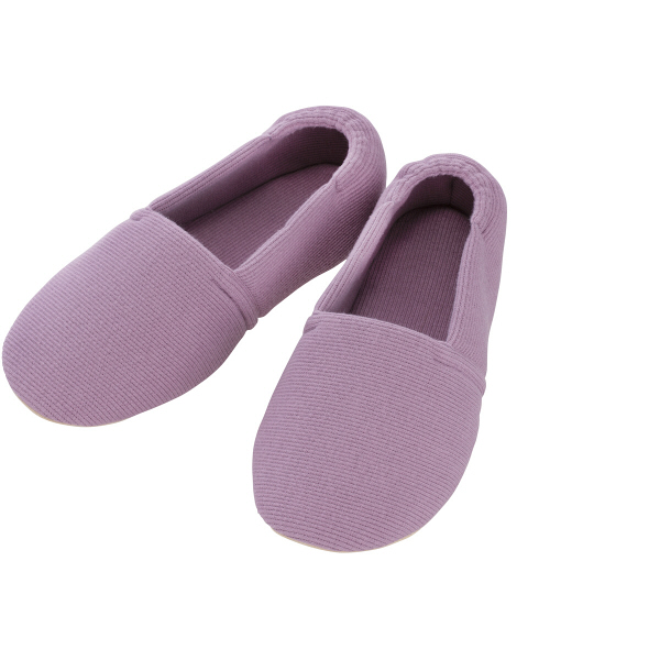 あゆみ 介護靴 2704エスパドワイド 紫M（22.0-23.0cm）両足 室内用（取寄品）