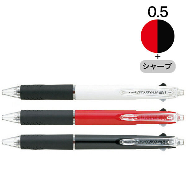 【新品】（まとめ） 三菱鉛筆 ジェットストリーム2＆1 多機能ペン 2色ボールペン（黒・赤）+シャープ0.5 MSXE3-500-07.24 黒 赤