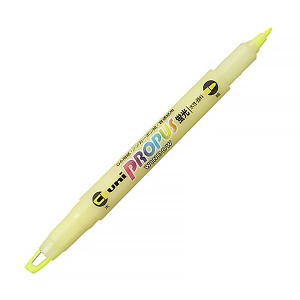 三菱鉛筆(uni) 蛍光ペン プロパスウインドウ 黄 PUS102T.2 1本 - アスクル