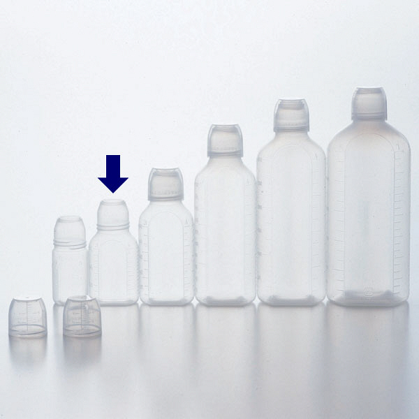ケーエム化学 C型投薬瓶 コップ付 （未滅菌） 60cc 7102 1箱（200本入）（取寄品）