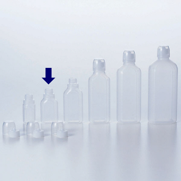 ケーエム化学 F型投薬瓶 ネジ式ノズル コップ付 （未滅菌） 60cc 6402 1箱（200本入）（取寄品）