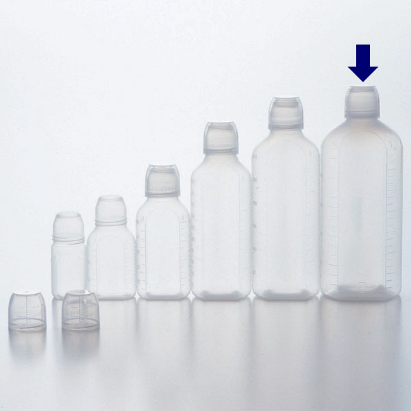 ケーエム化学 C型投薬瓶 コップ付 （未滅菌） 500cc 7108 1箱（50本入）（取寄品）