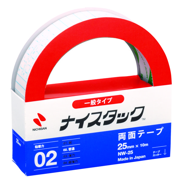 ニチバン 両面テープ ナイスタック 一般タイプ 幅25mm×10m NW-25 1セット（3巻：1巻×3）