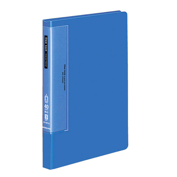 コクヨ　クリヤーブック（ウェーブカット・固定式）　B5タテ40ポケット　青　ブルー　ラ-T571B　1箱（20冊：4冊入×5箱）