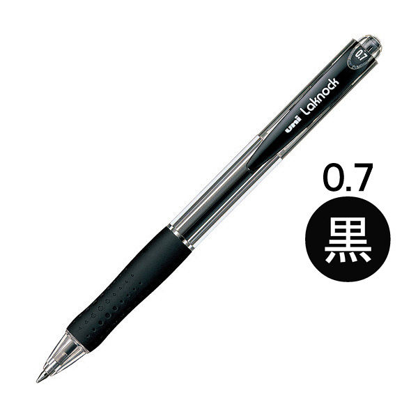 ボールペン ノック式 油性 黒 ボール径0.7ｍｍ 10本入 (100円ショップ