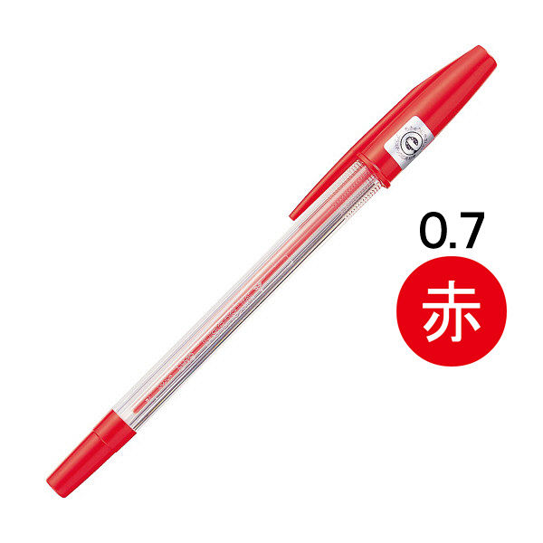 リサイクルボールペン（油性） 0.7mm 赤インク 10本 SA-R 三菱鉛筆uni