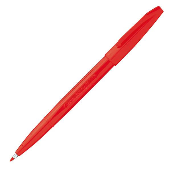 ペン/マーカー ぺんてる 水性ペン サインペン S520-BD 赤 1箱（10本入）インテリア/住まい/日用品