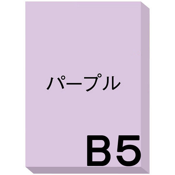 アスクル カラーペーパー B5 パープル 1セット（500枚×3冊入）  オリジナル