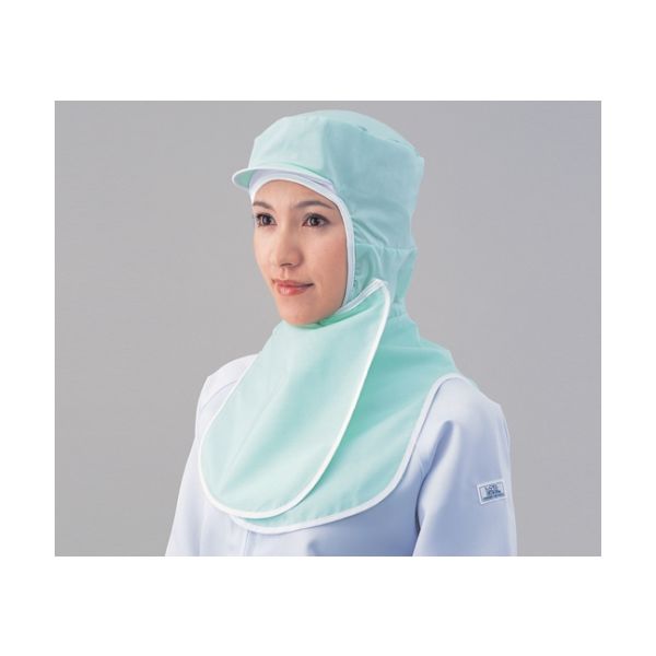 アズワン フルフードキャップ 1枚入 グリーン 2-6225-05 1枚（直送品）