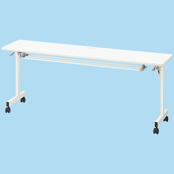 サンテック SFフォールディングテーブル 3人用 ホワイト 幅1800×奥行450×高さ700mm 1台（取寄品） サンテック ホワイト