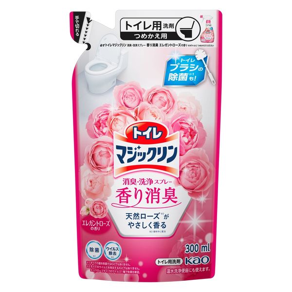 トイレマジックリン 消臭・洗浄スプレー 香り消臭 エレガントローズ 詰め替え 300ml 1個 花王