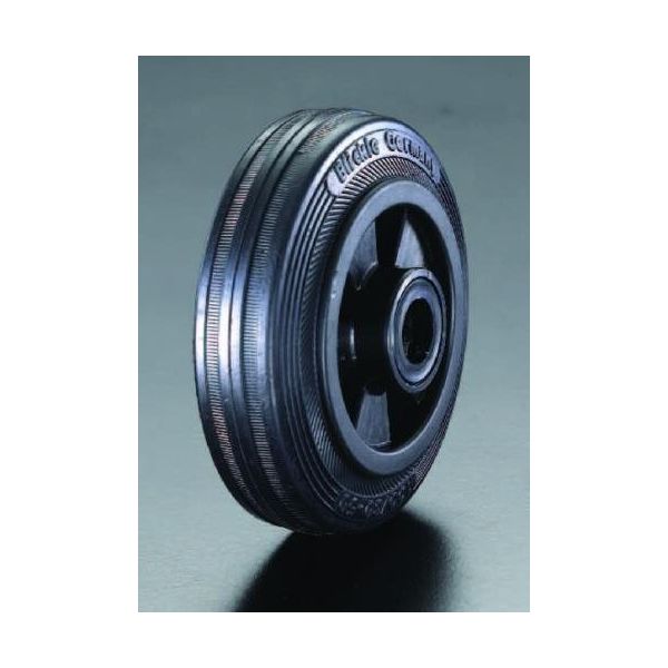 エスコ 125x37.5mm車輪(ラバータイヤ・PPリム・ローラーベアリング) EA986MC-3 1セット(5個)（直送品）