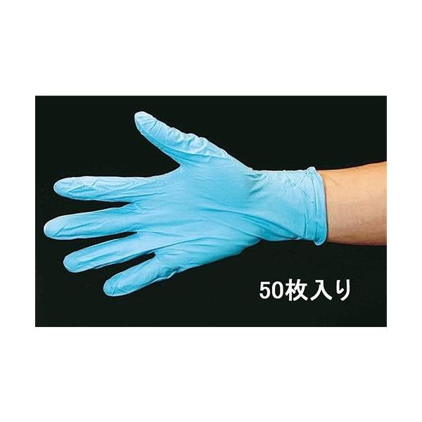 エスコ [M/240mm] 手袋(ニトリルゴム・パウダー無/50枚) EA354BD-71F 1セット(100枚:50枚×2箱)（直送品）