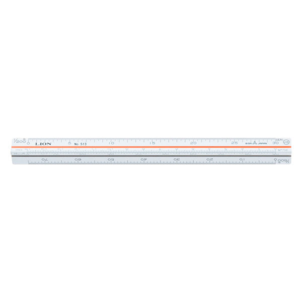 ライオン事務器　三角スケール　一般用　長さ：150mm　No.513　１本