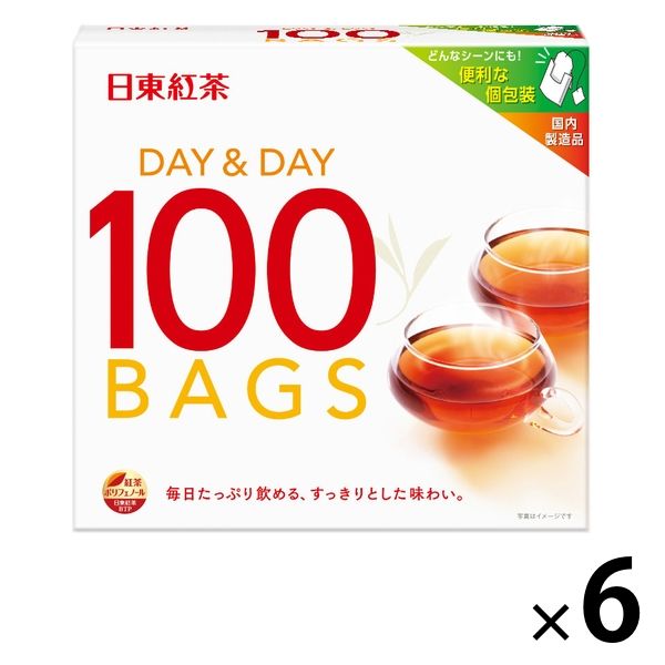 日東紅茶 デイ＆デイ ティーバッグ 1セット（600バッグ：100バッグ入×6箱）