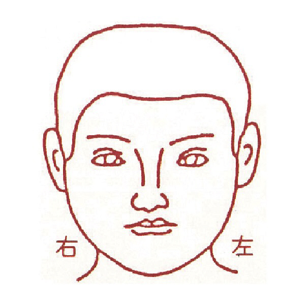 サンビー 人体略図ゴム印 男性顔43 『男性顔前面』 JING-43  1個（取寄品）
