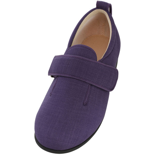 あゆみ 介護靴 1097ダブルマジックIII 紫S（21.0-21.5cm）左足 施設・院内用（取寄品）